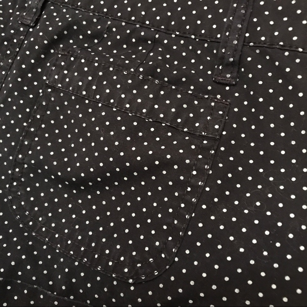 Black with White Polka Dots Pleated Shorts - Picture 6 of 6
